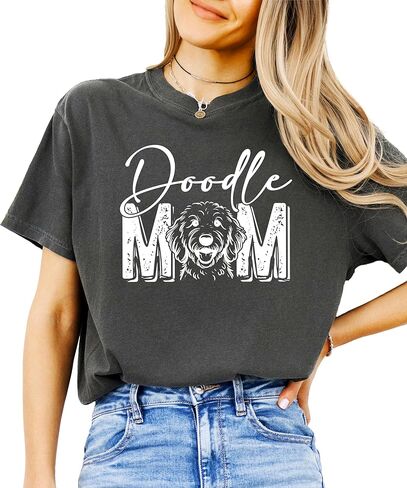 قميص Doodle Mom للسيدات لطيف وعصري برسومات Goldendoodle Dog Owner للبالغين in Saudi Arabia