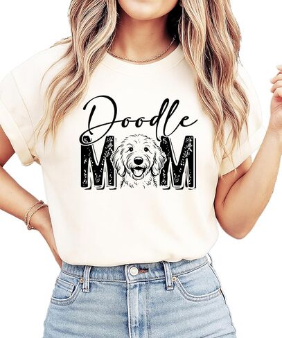 قميص Doodle Mom للسيدات لطيف وعصري برسومات Goldendoodle Dog Owner للبالغين in Saudi Arabia