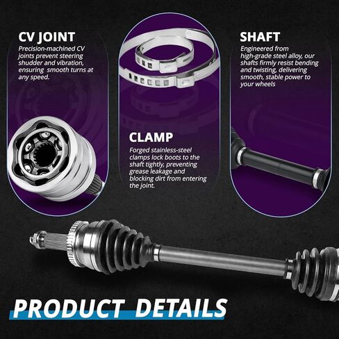 Front CV Axle Replacement for 2016 2017 2018 2019 2020 Kia Optima, 2015 2016 2017 2018 2019 Hyundai Sonata, Driver and Passenger Side KA-8125 KA-8128 [2.4L GAS] in Saudi Arabia