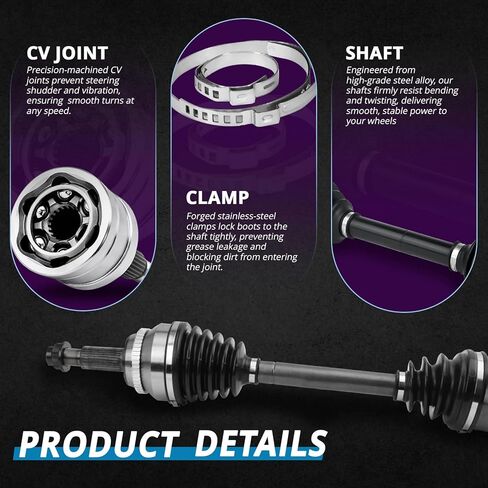 Front CV Axle Replacement for 2007 2008 2009 2010 2011 2012 2013 2014 2015 2016 2017 Lexus ES350 Toyota Camry, 2008 2009 2010 2011 2012 2013 2014 2015 2016 Avalon, Driver and Passenger Side in Saudi Arabia