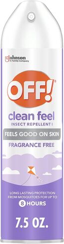 OFF! Clean Feel Insect Repellent Aerosol with 20% Picaridin, Bug Spray with Long Lasting Protection from Mosquitoes, Feels Good on Skin, 7.5 oz in Kuwait