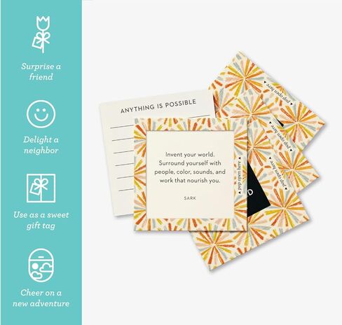 بطاقات Compendium ThoughtFulls Pop-Open – مستوحاة من الحياة – 30 بطاقة Pop-Open، تحتوي كل منها على رسالة ملهمة مختلفة بالداخل، 2.25 بوصة × 2.25 بوصة in Kuwait