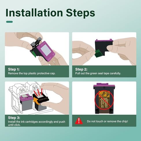 خرطوشة حبر سوداء 61XL 61 بديلة لخراطيش حبر HP Ink 61 XL لطابعات HP Envy 4500 5530 4502 4501 5535 OfficeJet 4630 DeskJet 2540 Printer (عبوتان، أسود) in Kuwait