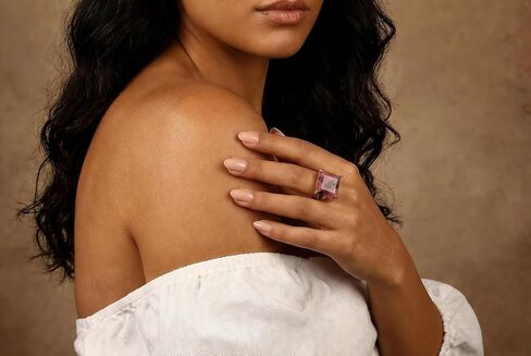 Rose Gold Natural Rhodonite Ring - Artisan Rings for Women - Everyday Fashion Jewelry Ring, Customized Statement Gold Rings - Choice of Size and Material in Kuwait