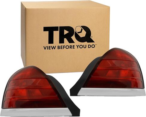 مجموعة مصابيح خلفية TRQ للسائق والراكب متوافقة مع 1999-2010 Ford Crown Victoria FO2800176 FO2801176 in Kuwait