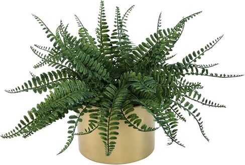 نبات السرخس الاصطناعي من دوهاوس، نباتات خضراء وهمية في وعاء، نبات صناعي للمنزل والمكتب والرف والحمام والمطبخ والمزرعة لتزيين سطح الطاولة in Kuwait