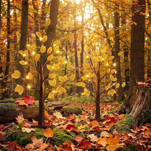 Gold Artificial Leaves with Stems - 120 PCS Realistic Silk/Fabric Leaves, Golden Fabric Floral Fake Wire Crafts Leaves, DIY Corsage Single Leaf for Wedding Party Home Decor Flower Bouquet in Kuwait