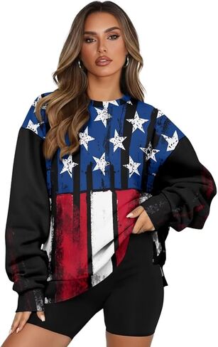 Womens Sweatshirts Crewneck Oversized Pullover Sweaters for Women S-3XL Fall Winter Cute Tops in Saudi Arabia