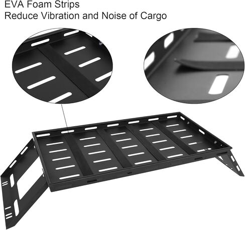 Confote Rear Trunk Cargo Rack Basket Tray Compatible with 2007-2025 Jeep Wrangler JK JL 4-Door Hardtops, Heavy Duty Steel Luggage Rack Shelf for Camping Trip Gear in Kuwait