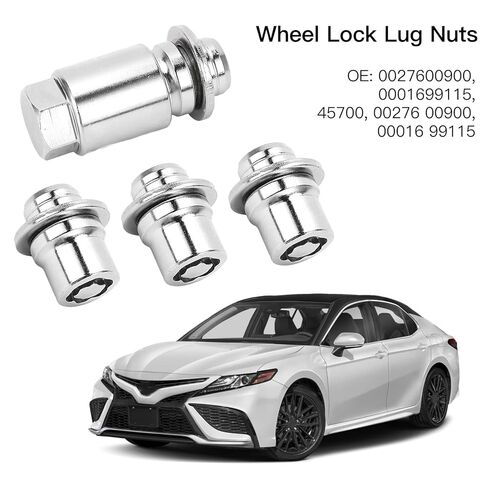 Wheel Lock Lug Nuts, M12x1.5 Wheel Lock Lug Nut Set 1.3in Height Replacement for IS300 IS250 IS350 IS200T ES300 ES330 ES350 ES300H ISF Car Wheel Locking Lug Nut Kit OE 0001699115 0027600900 in Kuwait