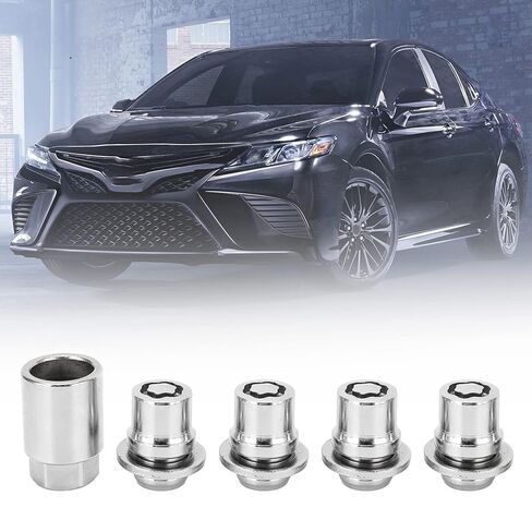 Wheel Lock Lug Nuts, M12x1.5 Wheel Lock Lug Nut Set 1.3in Height Replacement for IS300 IS250 IS350 IS200T ES300 ES330 ES350 ES300H ISF Car Wheel Locking Lug Nut Kit OE 0001699115 0027600900 in Kuwait