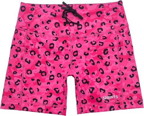 Sprints Womens Flexion 5" Compression Shorts with Pockets, Drawcord & Silicone Lined Hem in Kuwait