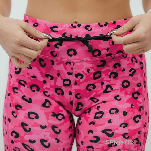 Sprints Womens Flexion 5" Compression Shorts with Pockets, Drawcord & Silicone Lined Hem in Kuwait