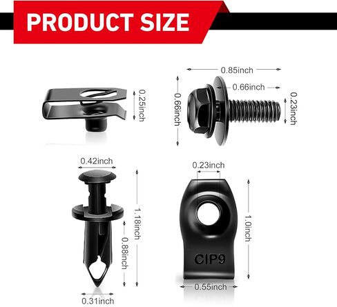 35 PCS Engine Under Cover Splash Shield Guard Body Bolts Screws, Durable & Wear-Resistant Car Bumper Fender Liner Push Retainer Clips, Universal for Cars, SUVs, Trucks (Black) in Saudi Arabia