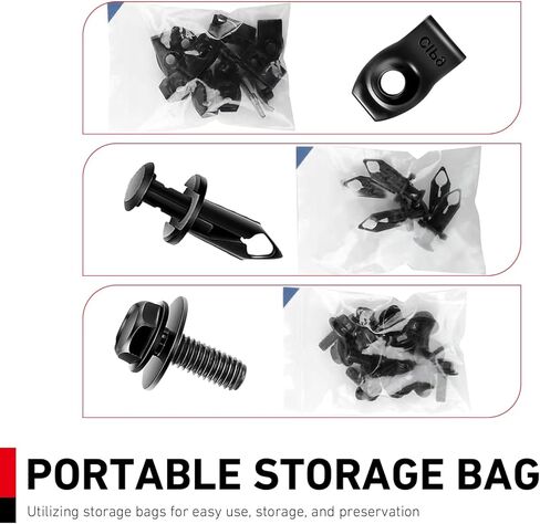 35 PCS Engine Under Cover Splash Shield Guard Body Bolts Screws, Durable & Wear-Resistant Car Bumper Fender Liner Push Retainer Clips, Universal for Cars, SUVs, Trucks (Black) in Saudi Arabia