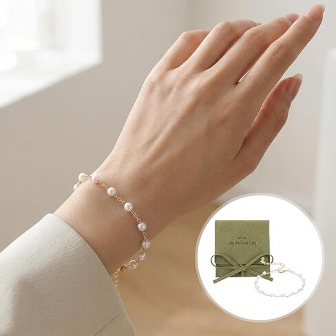 16 Pcs Bridesmaid Gift Pearl Bracelet Including 8 Linen Cotton Small Drawstring Bags 8 Knot Bracelet for Wedding Party Favors in Saudi Arabia