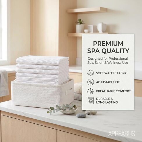 APPEARUS Women's Waffle Spa Bath Wrap with Adjustable Snap Closure - One Size (Fits S-L) Lightweight Quick-Dry Robe in Kuwait