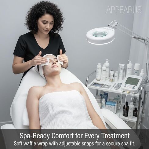 APPEARUS Women's Waffle Spa Bath Wrap with Adjustable Snap Closure - One Size (Fits S-L) Lightweight Quick-Dry Robe in Kuwait