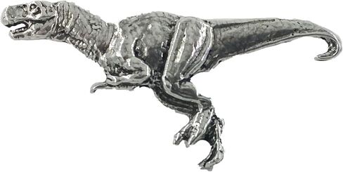 Tyrannosaurus Rex Pin, Pewter, 2 Inches, 100% Handmade in the USA, T Rex, Dinosaur, Realistic, Metal, Lapel, Hat, Brooch, Gift, Jewlery, Over 3100 Unique Designs in Kuwait