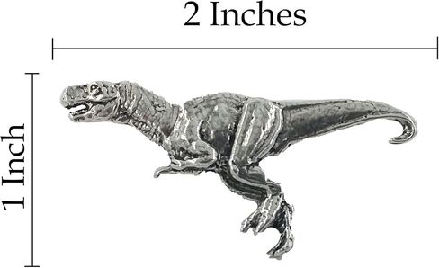 Tyrannosaurus Rex Pin, Pewter, 2 Inches, 100% Handmade in the USA, T Rex, Dinosaur, Realistic, Metal, Lapel, Hat, Brooch, Gift, Jewlery, Over 3100 Unique Designs in Kuwait
