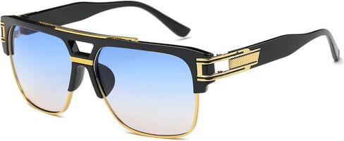 Square Aviator Large Fashion Sunglasses For Men Women Goggle Alloy Frame Glasses in Saudi Arabia
