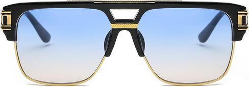 Square Aviator Large Fashion Sunglasses For Men Women Goggle Alloy Frame Glasses in Saudi Arabia