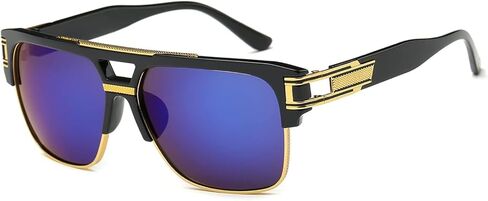 Square Aviator Large Fashion Sunglasses For Men Women Goggle Alloy Frame Glasses in Saudi Arabia