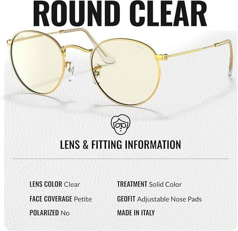 نظارات شمسية Ray-Ban RB3447 مستديرة باللون الأزرق والبنفسجي الفاتح وشفاف تتطور بشكل دائري للرجال والنساء مع مجموعة نظارات RAYBAN الرسمية in Saudi Arabia