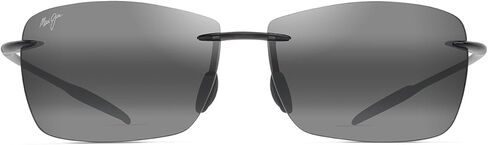 Maui Jim Unisex's Lighthouse Polarized Rectangle Sunglasses, Shiny Transparent Light Grey/Neutral Grey Polarized, Medium Fit in Saudi Arabia