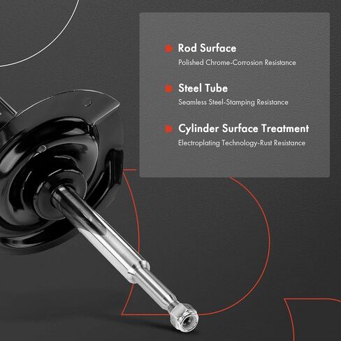 A-Premium Front Pair (2) Strut Assembly Compatible with BMW E38 7-Series 740i 1995 1997-2001, 740iL 1995-2001, 750iL 1994-2001, Sedan, Driver and Passenger Side in Saudi Arabia