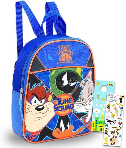 حقيبة ظهر صغيرة سبيس جام للأولاد - حزمة مع حقيبة ظهر صغيرة لوني تونز مقاس 11 بوصة بالإضافة إلى ملصقات، المزيد | مجموعة حقيبة سفر سبيس جام للأطفال in Kuwait