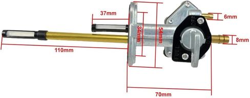 Fuel Valve Petcock Tank Switch For Kawasaki Ninja 250, 250R, EX250F (1988-2007) Replaces OEM 51023-1393, 51023-1139 in Saudi Arabia