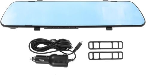كاميرا قياس Healifty Mirror Dash Cam مع شاشة رقمية مقاس 2.4 بوصة وعدسة واحدة ومرآة للرؤية الخلفية ومسجل قيادة وكاميرا احتياطية لتعزيز سلامة مواقف السيارات ومراقبة الرجوع للخلف in Saudi Arabia