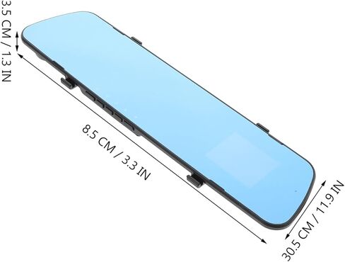 كاميرا قياس Healifty Mirror Dash Cam مع شاشة رقمية مقاس 2.4 بوصة وعدسة واحدة ومرآة للرؤية الخلفية ومسجل قيادة وكاميرا احتياطية لتعزيز سلامة مواقف السيارات ومراقبة الرجوع للخلف in Saudi Arabia