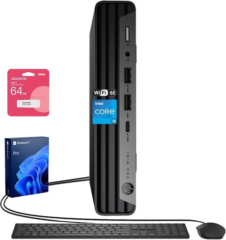 HP Elite 600 Small Form Factor Business Desktop | 13th Gen Intel 14-Core i5-13500 | 16GB DDR5 | 1TB SSD | HDMI | DP | Wi-Fi | Wired KB & Mouse | Windows 11 Pro | Bundle with ADATA 512GB External SSD in Kuwait