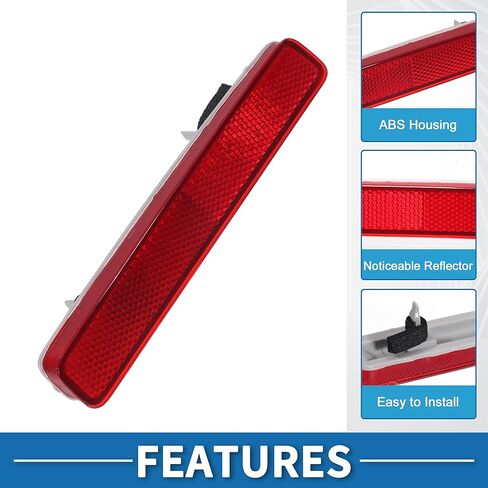 المصد الخلفي الأيمن عاكس رقم 8191047010 المصد العاكس الجانب ماركر لتويوتا بريوس 2012-2019 ABS أحمر in Kuwait