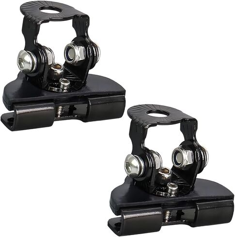2PCS Car LED Light Bar Mounting Bracket, Adjustable Pillar Hood Work Light Clamp Mount Holder, Automotive Hood Lighting Fixing Bracket, Universal for Offroad Truck SUV (Black) in Saudi Arabia