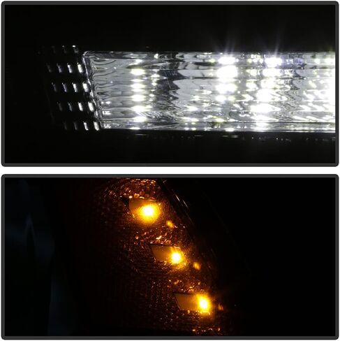ACANII - For [Factory LED DRL Halogen Model] 2016-2020 Dodge Durango Black Projector Headlights Headlamps Set Left+Right in Saudi Arabia