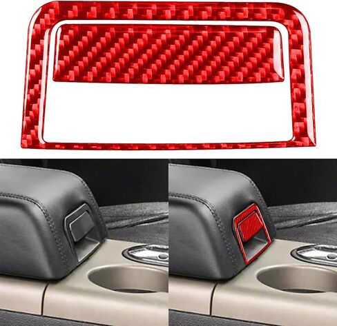 NVCNX Real Carbon Fiber Compatible with Ford 11th Gen F150 F-150 2004-2008 2005 2006 2007 Lariat FX2 Sport FX4 King Ranch STX XLT 5.4 Triton Truck Dash Air Vent Cover Interior Trim Accessories Red in Saudi Arabia