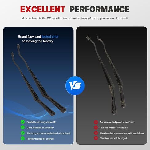 2Pcs Front Windshield Wiper Arm Set Fit for S10 1994-2004 Driver Side & Passenger Side W0182-V316273 in Kuwait