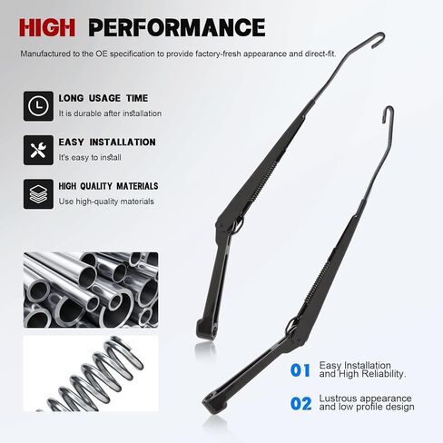 2Pcs Front Windshield Wiper Arm Set Fit for S10 1994-2004 Driver Side & Passenger Side W0182-V316273 in Kuwait