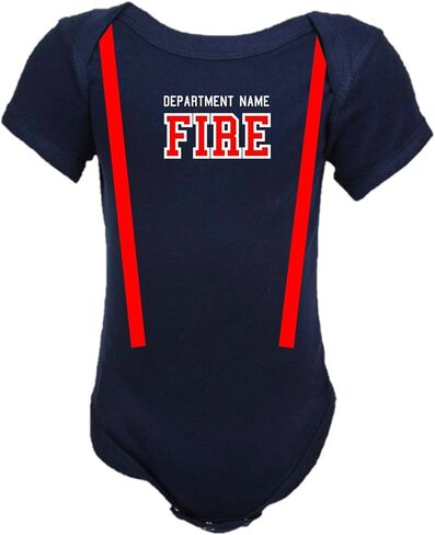 Firefighter Original Personalized Black 3-Piece Baby Outfit in Kuwait
