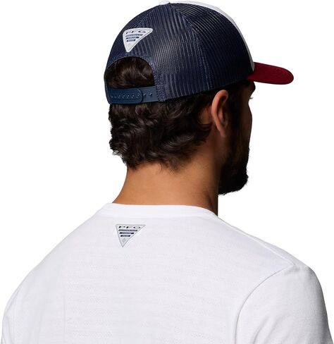 Columbia Unisex Unisex PFG Fish Flag Mesh Snap Back Hat, White/Beet/Nocturnal, One Size in Saudi Arabia