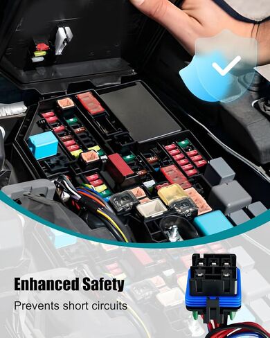 Weatherproof Relay Connector with 12" Leads Fit for Cars Motorcycles Boats 280 Type Connector, Replace H84708001 in Kuwait