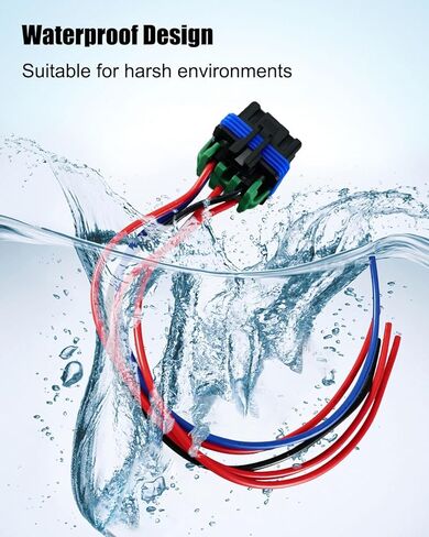 Weatherproof Relay Connector with 12" Leads Fit for Cars Motorcycles Boats 280 Type Connector, Replace H84708001 in Kuwait