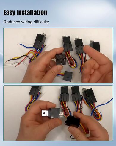 Weatherproof Relay Connector with 12" Leads Fit for Cars Motorcycles Boats 280 Type Connector, Replace H84708001 in Kuwait
