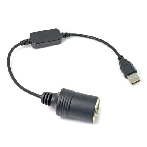 USB to 12V DC Adapter - USB A Male to Car Cigarette Lighter Socket Female Power Converter (Max Output 12V 0.8A) in Saudi Arabia