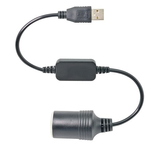 USB to 12V DC Adapter - USB A Male to Car Cigarette Lighter Socket Female Power Converter (Max Output 12V 0.8A) in Saudi Arabia
