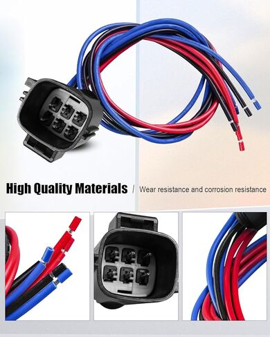 6 Pin Tail Light Connector Harness Fit for Jeep Wrangler 2007-2017, Rear Tail Lamps Pigtails Plug Replace 55077890AC 55077890AD 55077890AE in Saudi Arabia