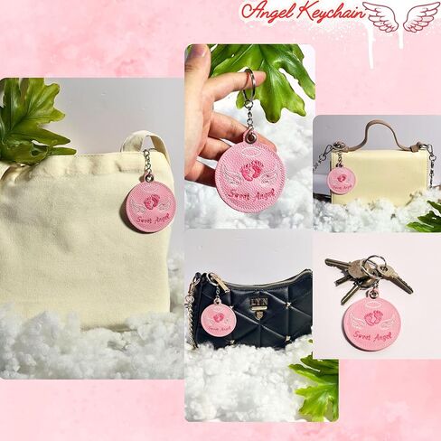Sweet Angel المطرزة Guardian Angel Keychain Mini Angel Wing Charm للمحفظة أو السيارة هدية مسيحية لها هدية تذكارية وحماية in Kuwait